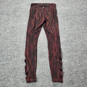 Lululemon Speed Tight IV Leggings Womens 4 Painted Animal Bordeaux Black Running